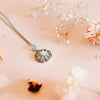 Jordans Jewellers silver marcasite flower pearl pendant necklace - Alternate shot 1 - Lifestyle shot 1