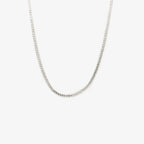 Silver Claw Set 0.2cm Round Cz Line Necklace - Jordans Jewellers