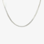 Silver End Set 0.3cm Square Cz Line Necklace - Jordans Jewellers