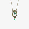 Jordans Jewellers silver turquoise and pearl horseshoe pendant necklace - Alternate shot 1