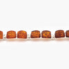 Silver Square Amber Bracelet