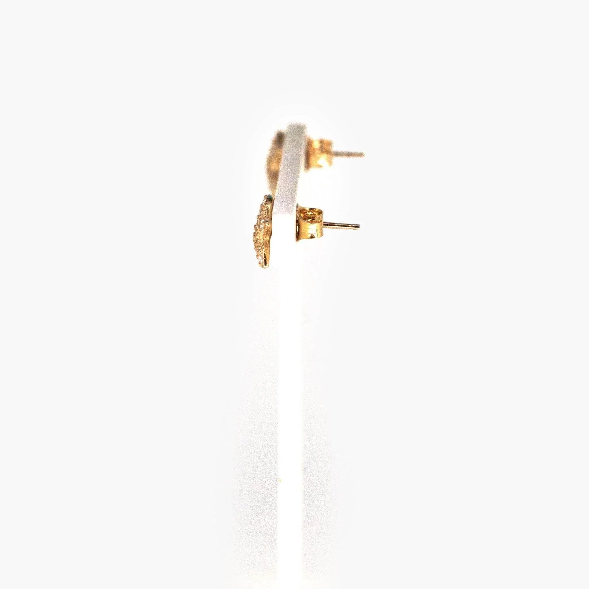 9 Carat Yellow Gold & Cubic Zirconia Starfish Stud Earrings - Jordans Jewellers