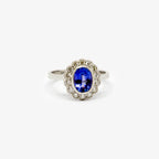 Tanzanite & Diamond Daisy Cluster Ring - Jordans Jewellers