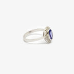 Tanzanite & Diamond Daisy Cluster Ring - Jordans Jewellers