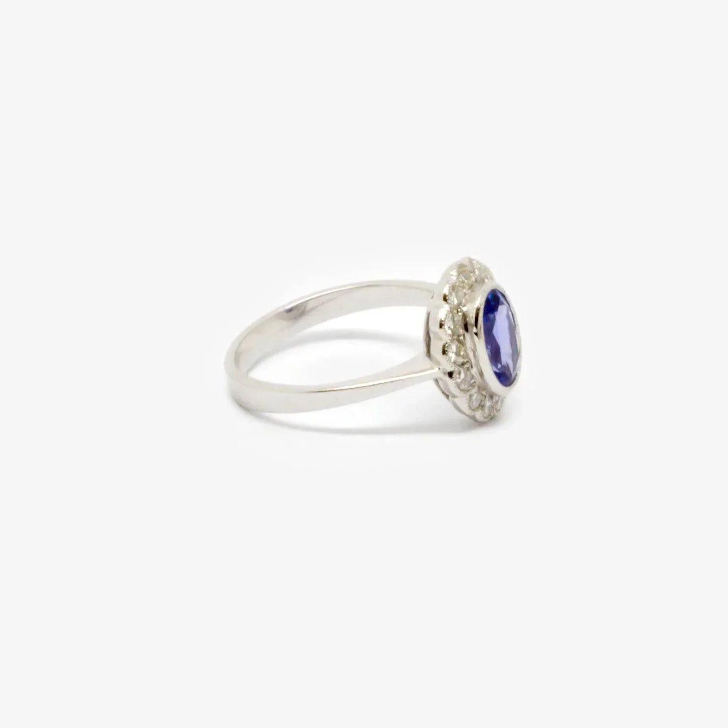 Tanzanite & Diamond Daisy Cluster Ring - Jordans Jewellers