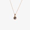 Jordans Jewellers 9ct rose gold Italian sapphire target pendant necklace