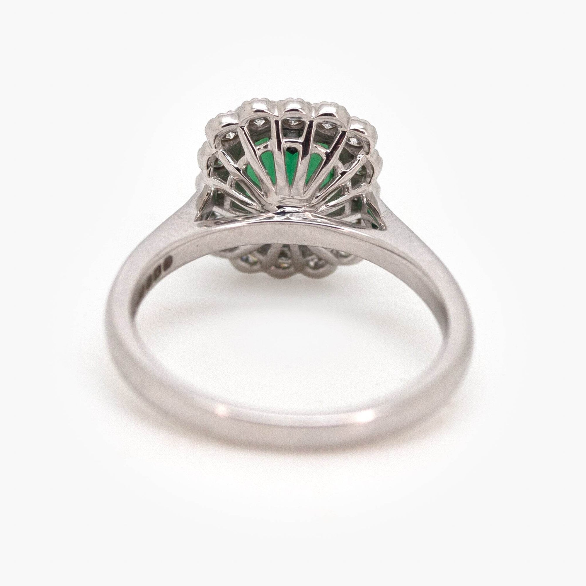 Octagon Teal Tourmaline & Diamond Halo Ring - Jordans Jewellers