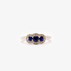 Three Stone Sapphire & Diamond Ring - Jordans Jewellers