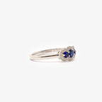 Three Stone Sapphire & Diamond Ring - Jordans Jewellers