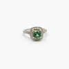 Jordans Jewellers pre-owned 18ct white gold mint tourmaline and diamond ring