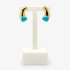 Gold Turquoise Stud Earrings - Jordans Jewellers