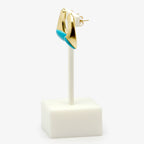 Gold Turquoise Stud Earrings - Jordans Jewellers