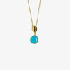 Jordans Jewellers 9ct yellow gold turquoise drop pendant necklace - Alternate shot 1