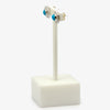 Jordans Jewellers 9ct white gold turquoise and diamond stud earrings - Alternate shot 1