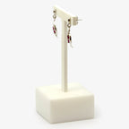White Gold Ruby Drop Earrings - Jordans Jewellers