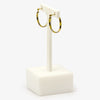 Jordans Jewellers 9ct yellow gold pre-owned oval hoop earrings