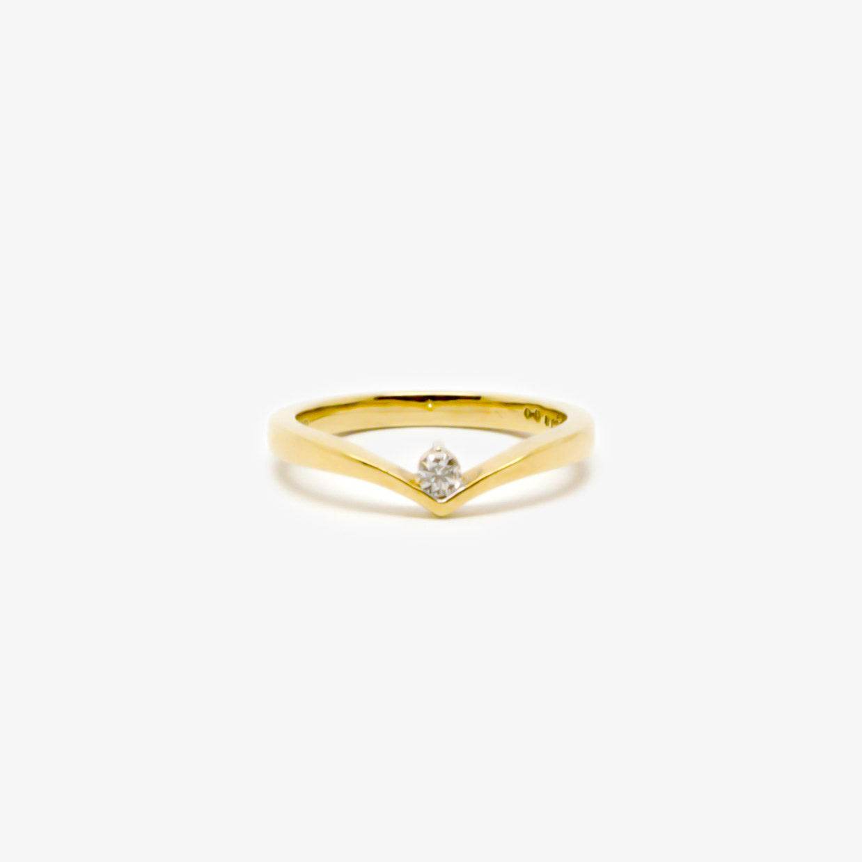 Diamond Set Wishbone Ring - Jordans Jewellers