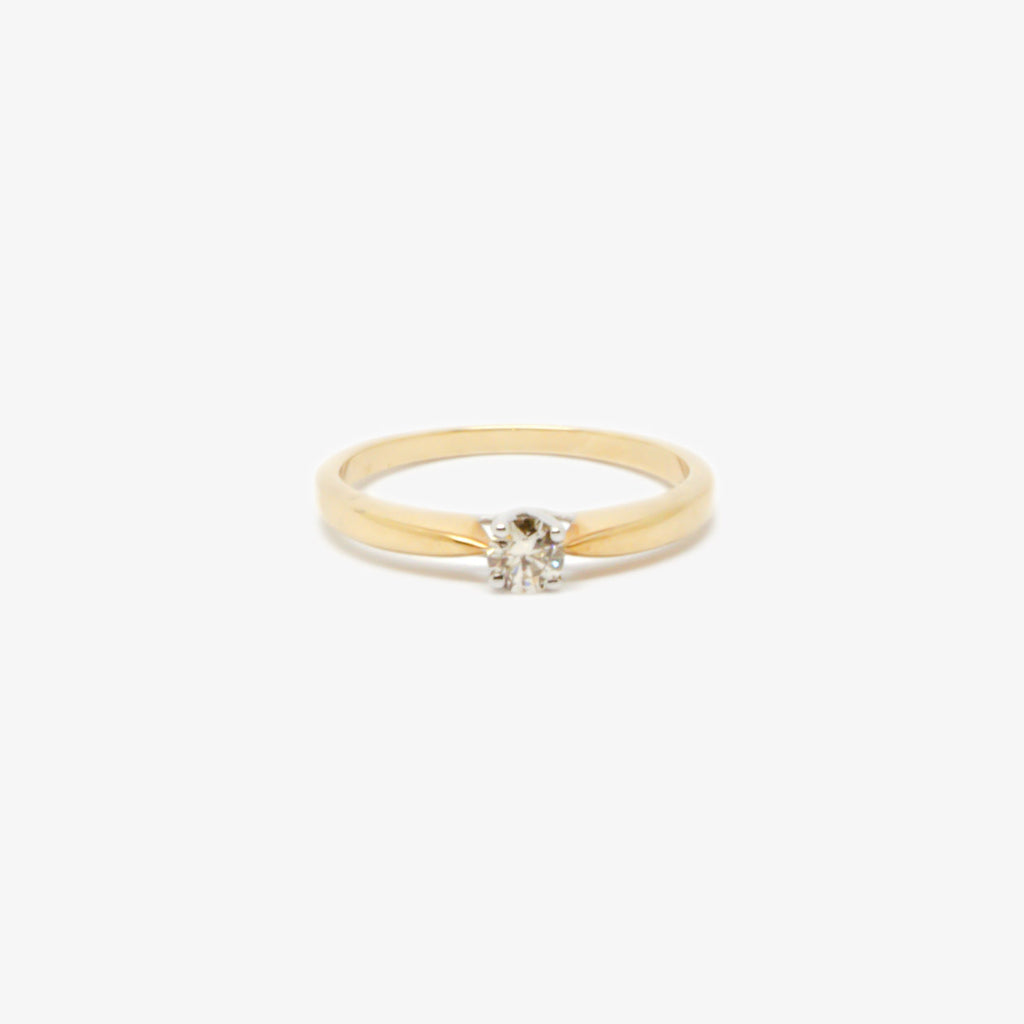 Jordans Jewellers 9ct yellow gold 0.21ct diamond solitaire ring