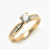 18 Carat Yellow Gold Four Claw Diamond Solitaire Ring